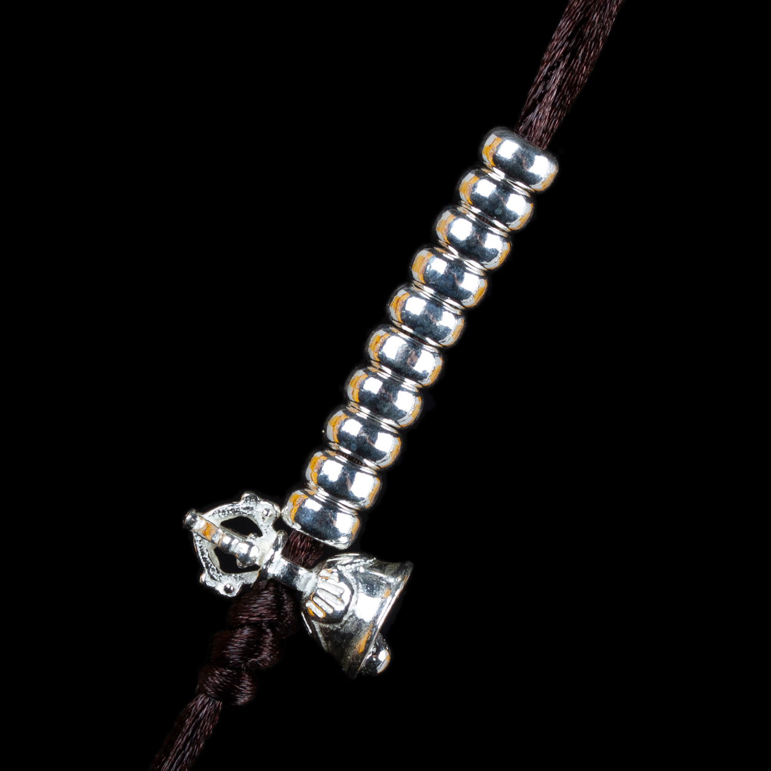 Elegant Silver mala counter, small size — 4.5 mm., 30,5 х 39,5 см