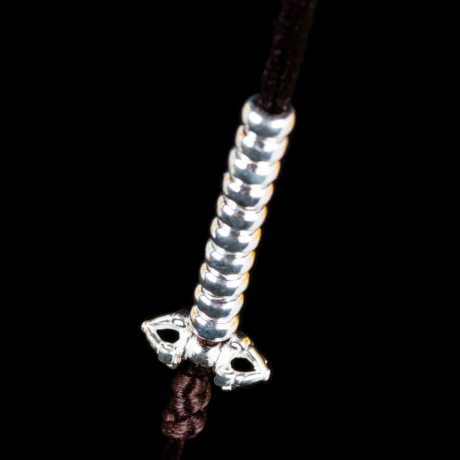 Elegant Silver mala counter, small size — 4.5 mm., 30,5 х 39,5 см