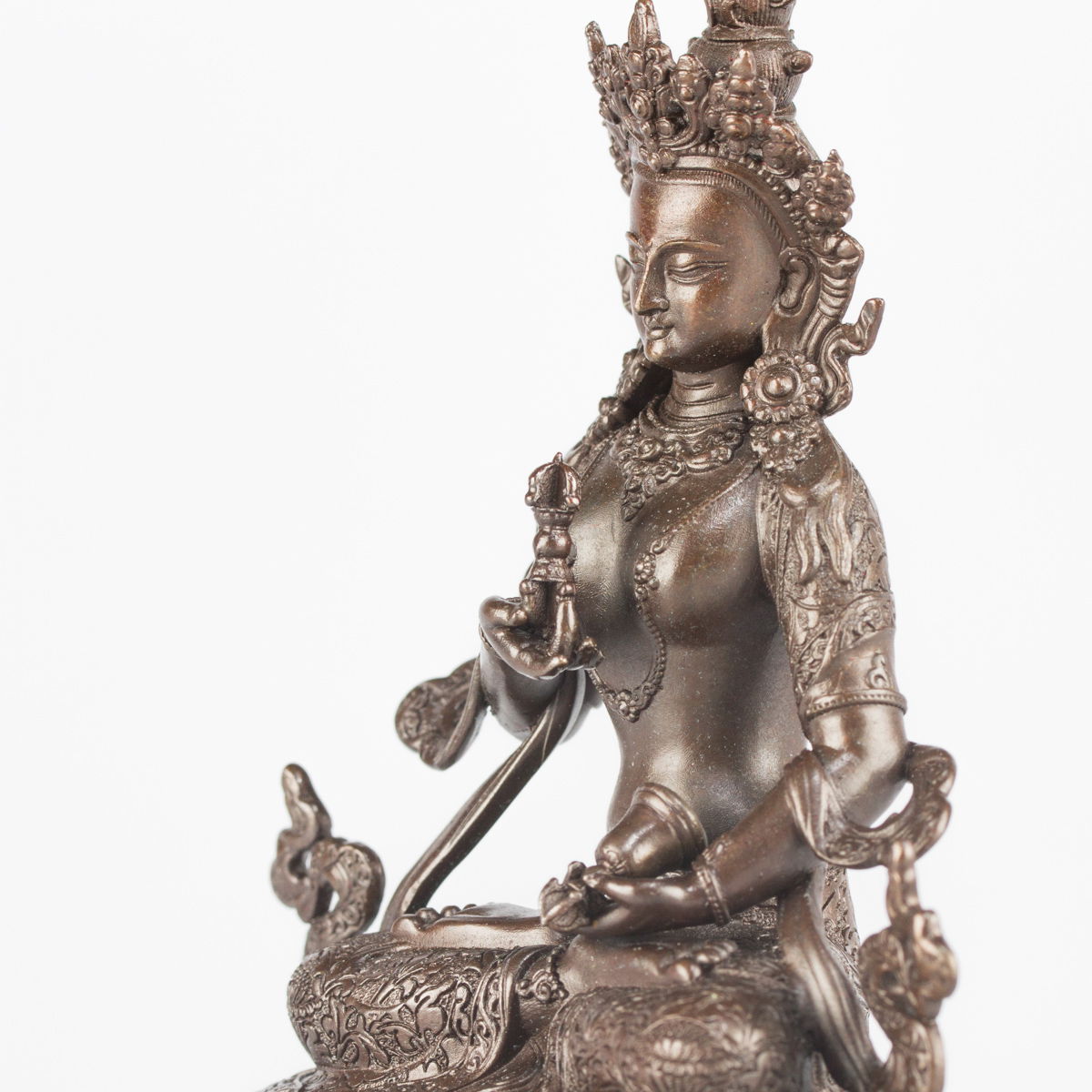 Statue of Vajrasattva or Dorje Sempa (“Dorsem” in brief), small size — 10.5 cm, fine carving, Small