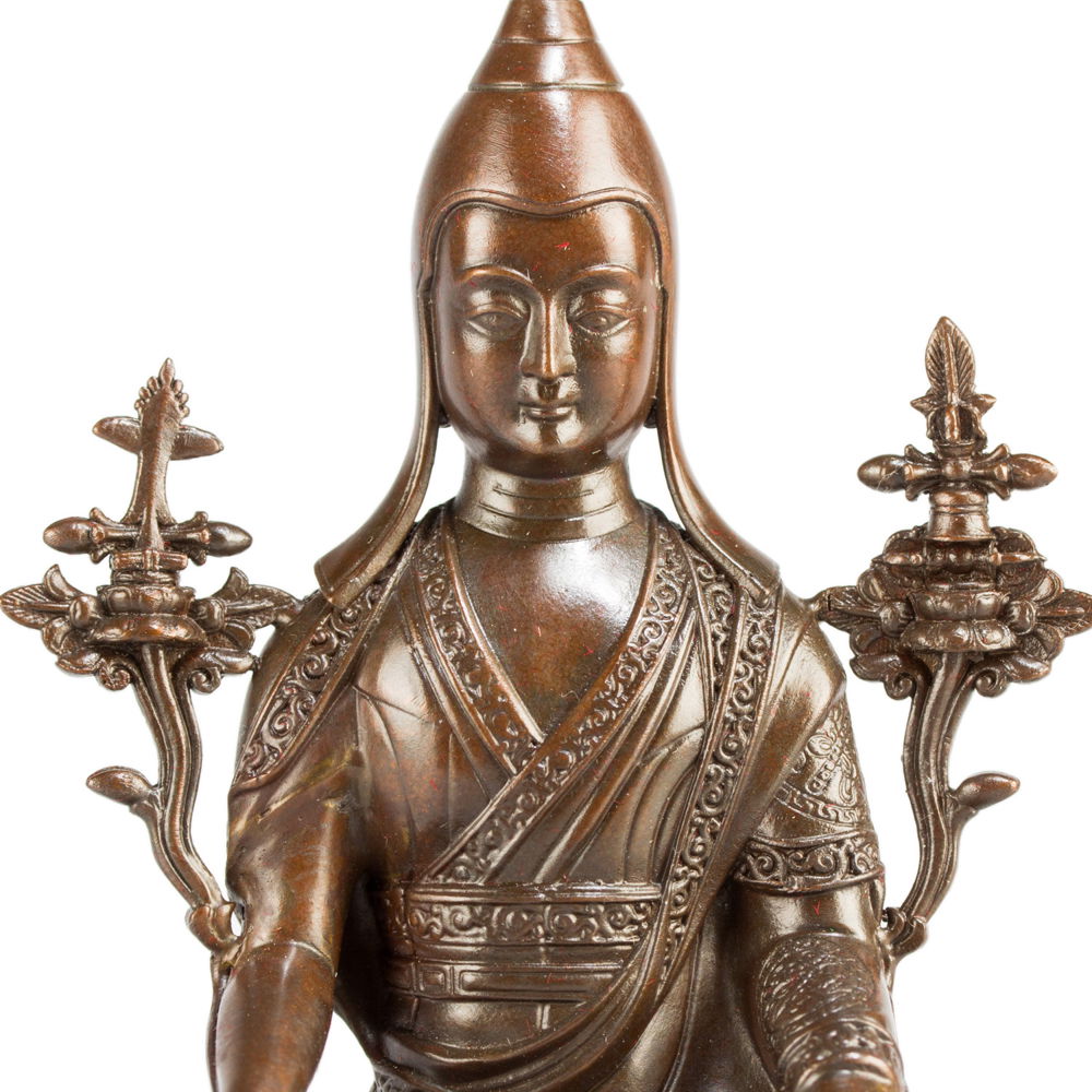 Statue of Longchen Rabjampa aka Longchenpa, small size — 11.8 cm, fine carving, Small