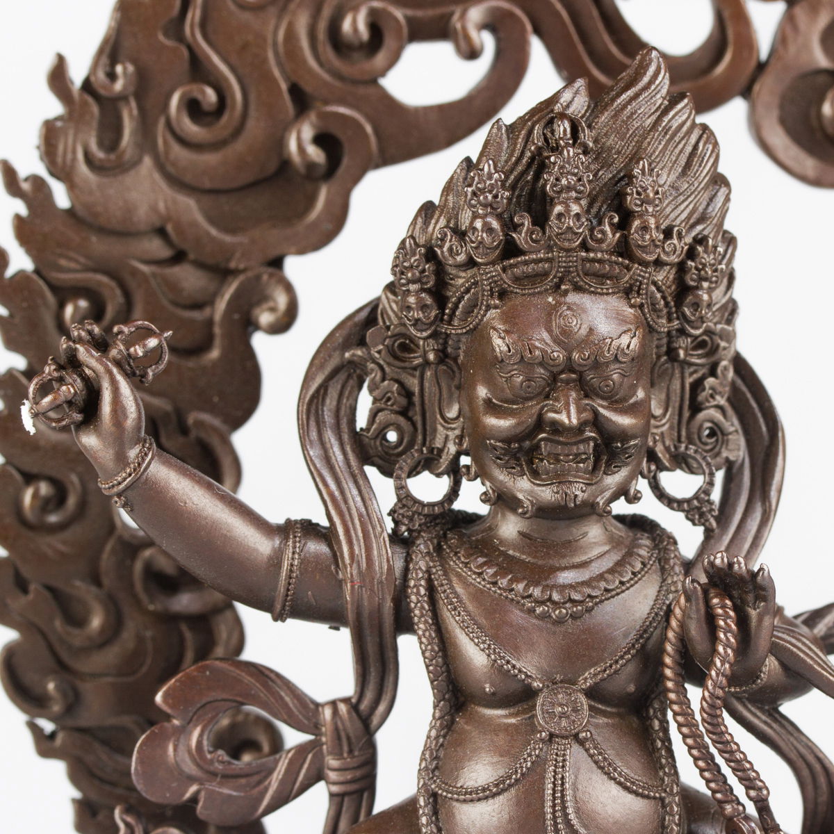 Statue of Vajrapani well known Dharma protector, small size — 12.5 cm, fine carving, Small