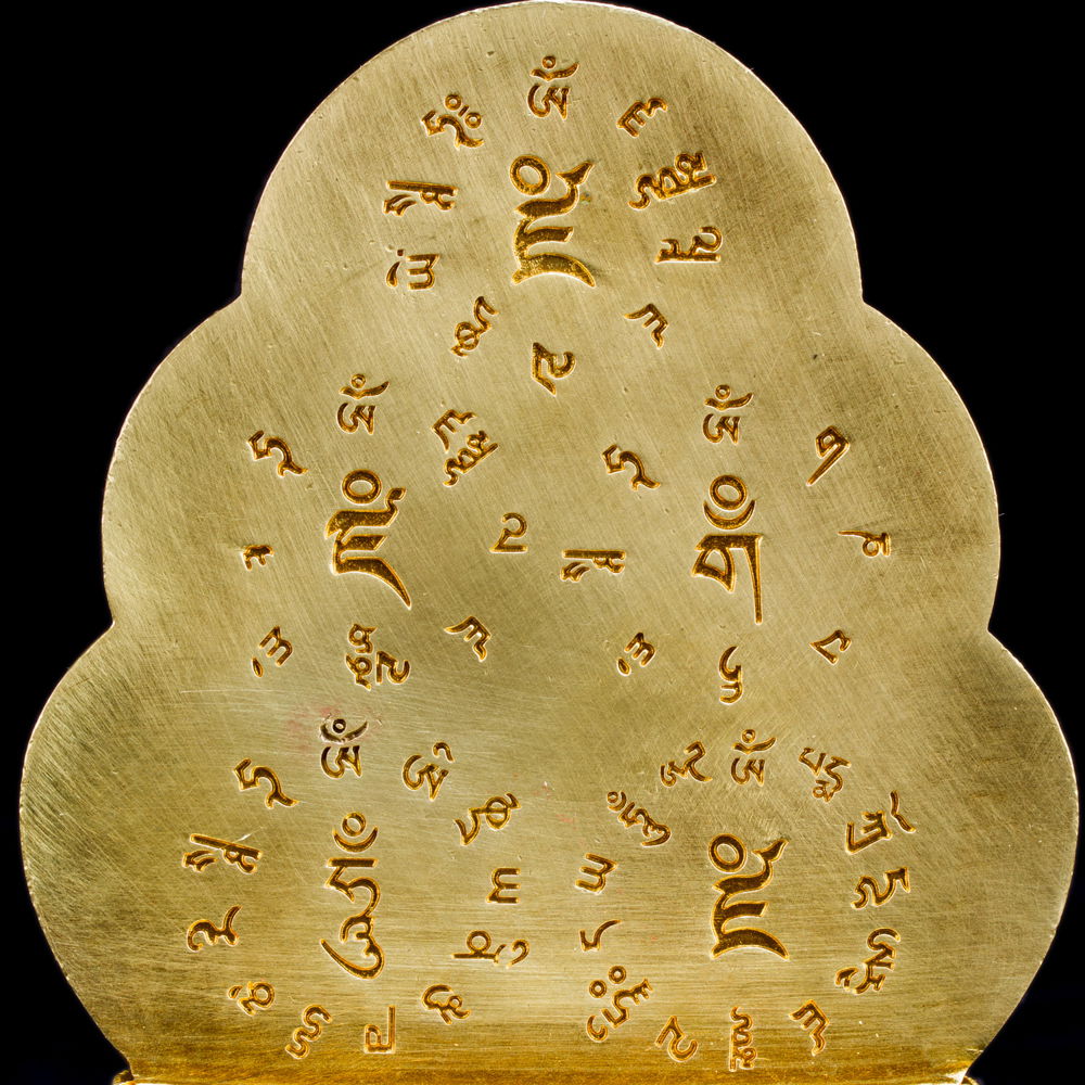 Buddhist figurine "Five Jambhalas (aka Dzambhalas)" Traditional Tibetan home charm, medium size — 11.2 cm, fine carving, , Gold