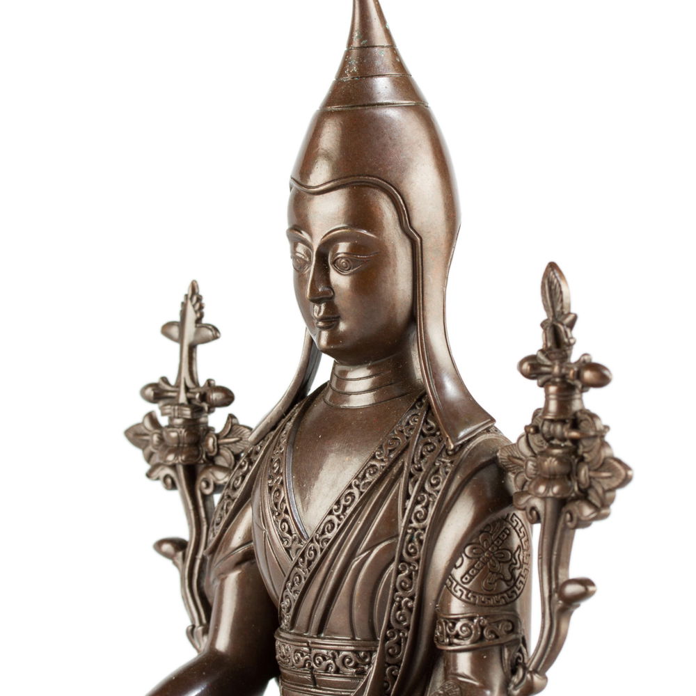 Statue of Longchen Rabjampa aka Longchenpa, medium size — 15 cm, fine carving, Medium, 