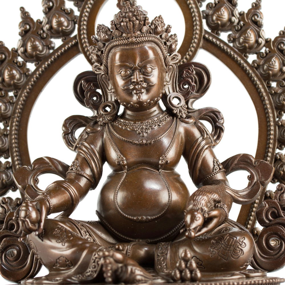 Statue of Jambhala aka Dzambhala, the God of Wealth, medium size — 18.5 cm, fine carving, Medium