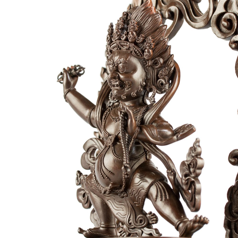 Statue of Vajrapani well known Dharma protector, medium size — 18 cm, fine carving, Medium, 