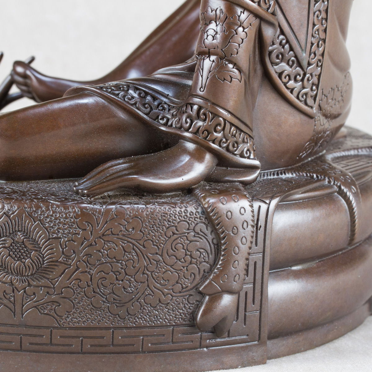 Bronze statue of Jetsun Milarepa, Great Kagyu teacher, Tibetan yogi and poet, height — 21 cm, fine carving
