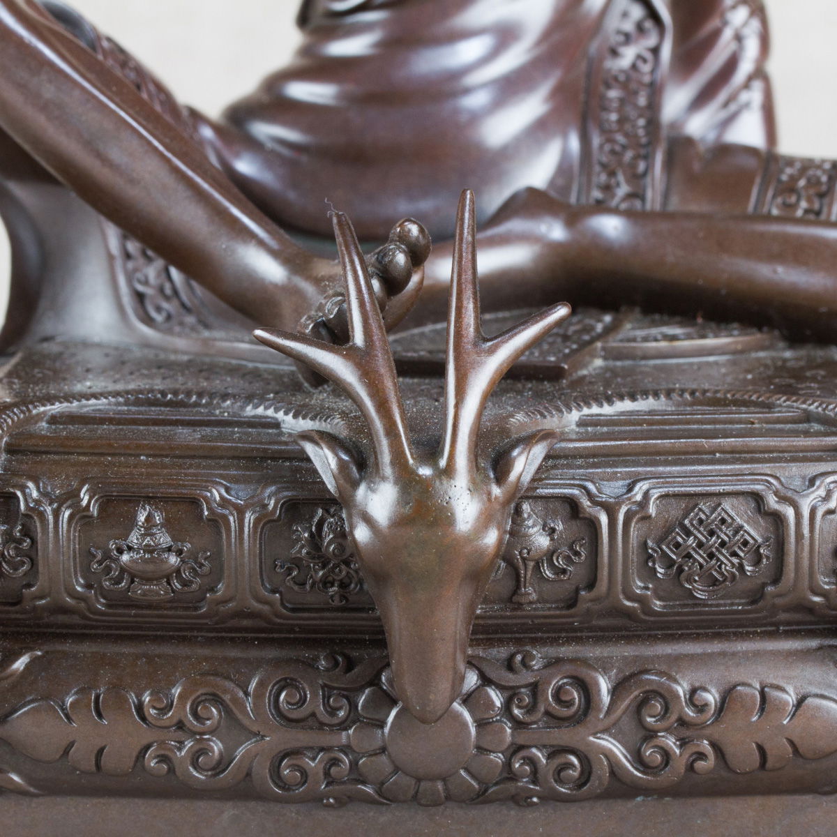 Bronze statue of Jetsun Milarepa, Great Kagyu teacher, Tibetan yogi and poet, height — 21 cm, fine carving