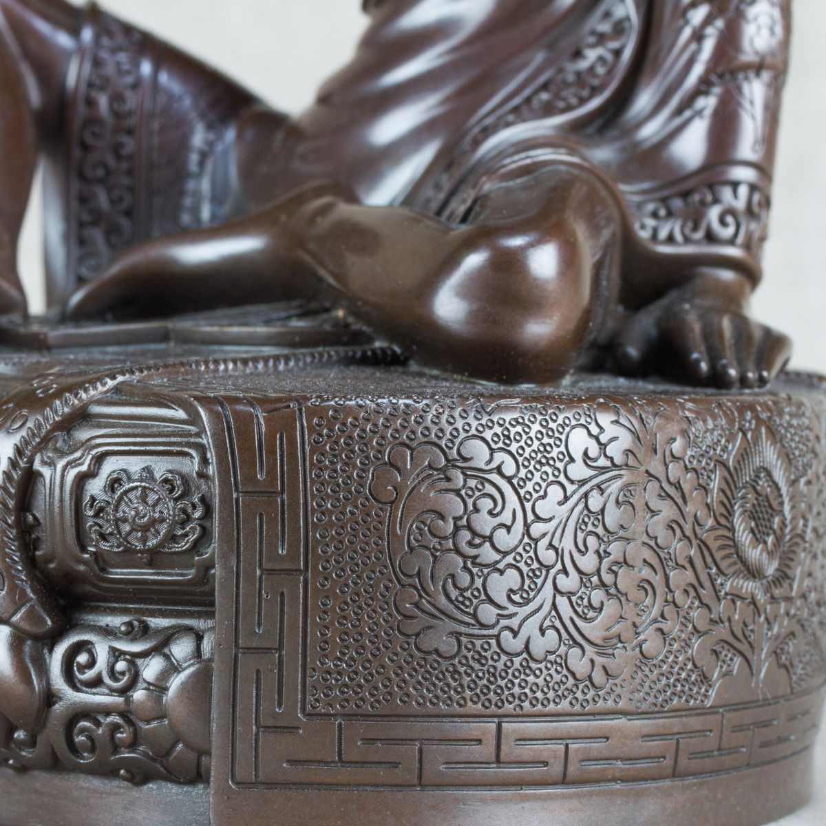 Bronze statue of Jetsun Milarepa, Great Kagyu teacher, Tibetan yogi and poet, height — 21 cm, fine carving