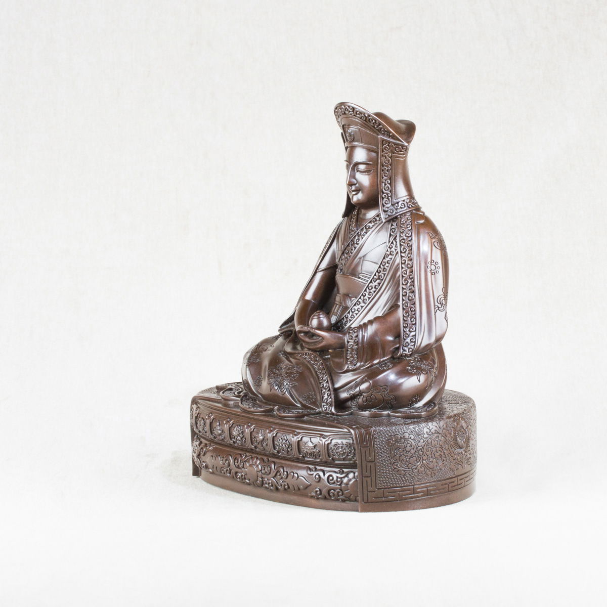 Bronze statue of Gampopa aka Dakpo Larje, Great Kagyu teacher, doctor and tantric, height — 21 cm, fine carving