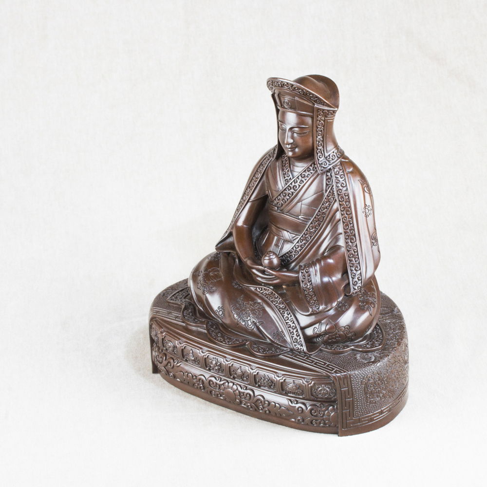 Bronze statue of Gampopa aka Dakpo Larje, Great Kagyu teacher, doctor and tantric, height — 21 cm, fine carving
