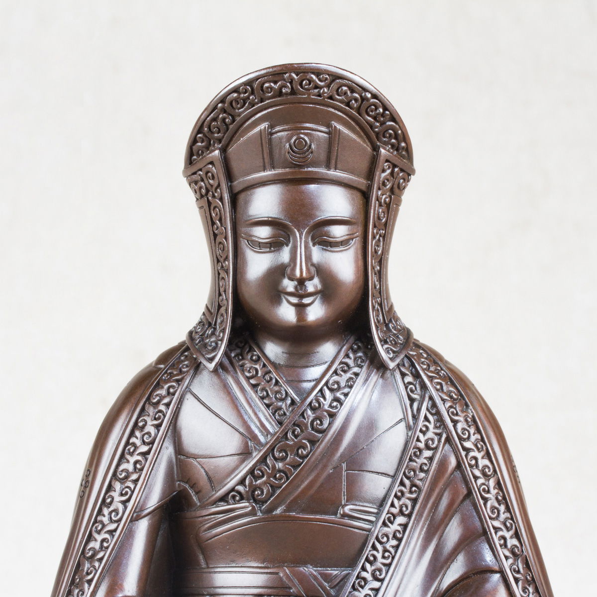 Bronze statue of Gampopa aka Dakpo Larje, Great Kagyu teacher, doctor and tantric, height — 21 cm, fine carving
