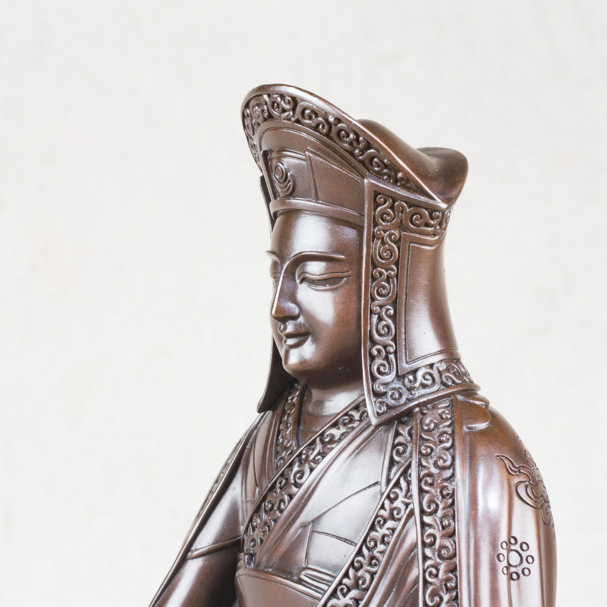 Bronze statue of Gampopa aka Dakpo Larje, Great Kagyu teacher, doctor and tantric, height — 21 cm, fine carving