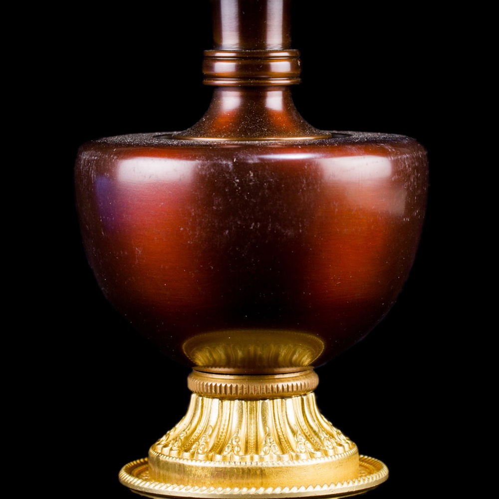 Bumpa without spout, Tibetan sacred water vase used for ritual practices and initiations, height — 18.3 cm, , No