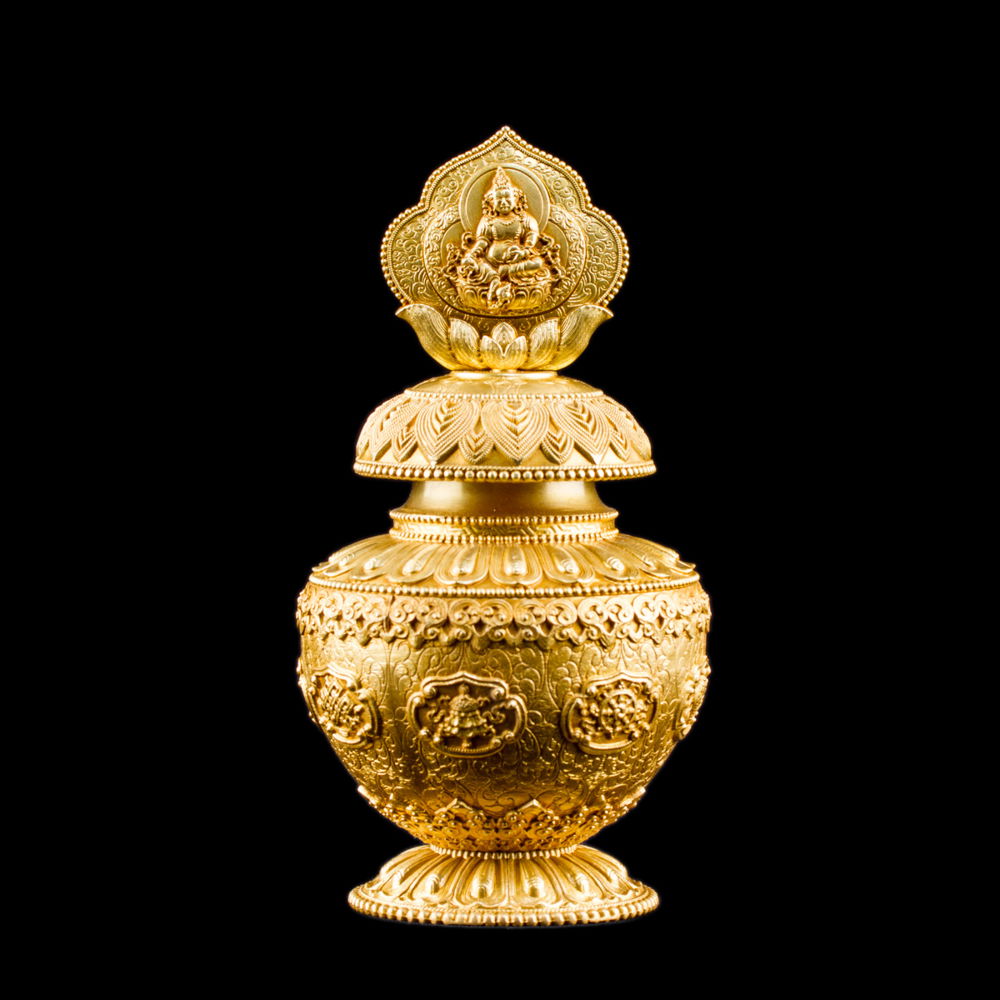 Norbum (Yangbum) perfect buddhist vase of prosperity, height — 18 cm / Buddhist ritual goods and home charms collection