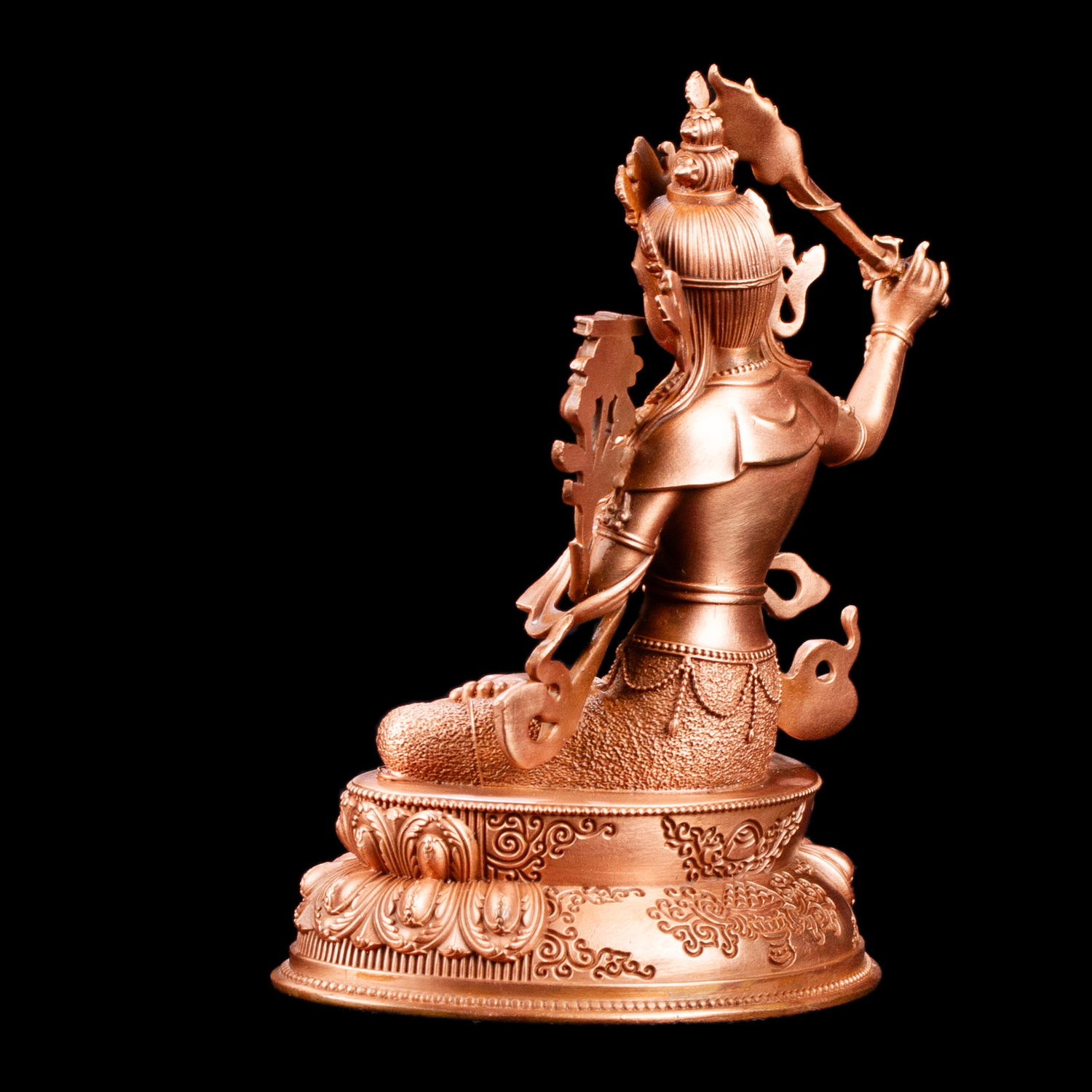 Small statue of Manjushree (aka Jampel), a bodhisattva of wisdom, height — 10.5 cm, perfect carving, Manjushreee