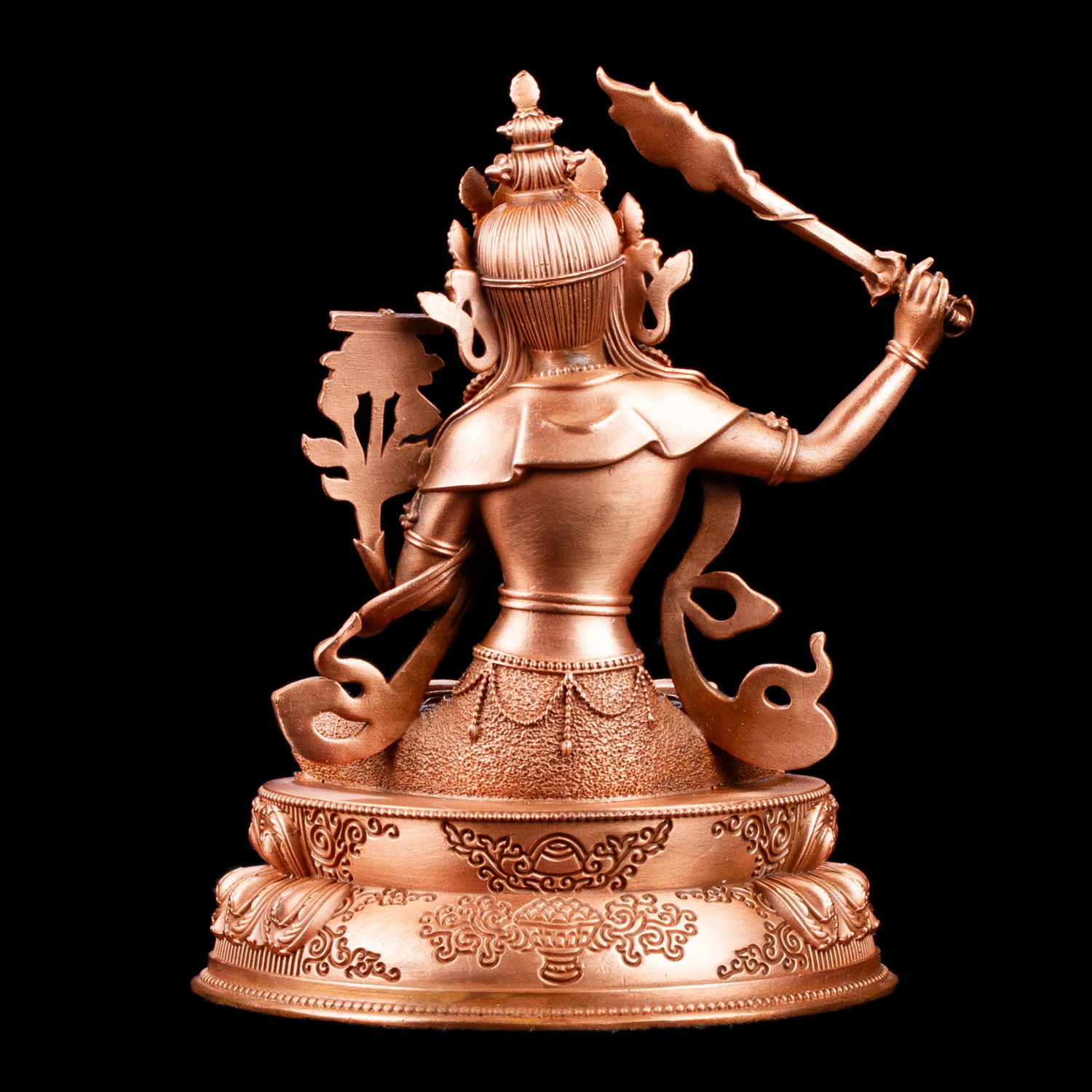 Small statue of Manjushree (aka Jampel), a bodhisattva of wisdom, height — 10.5 cm, perfect carving, Manjushreee