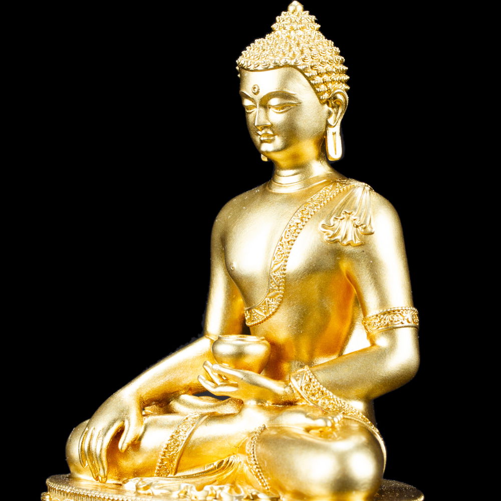Statue of Buddha Shakyamuni, small size 10.5 cm, fine carving, Copper