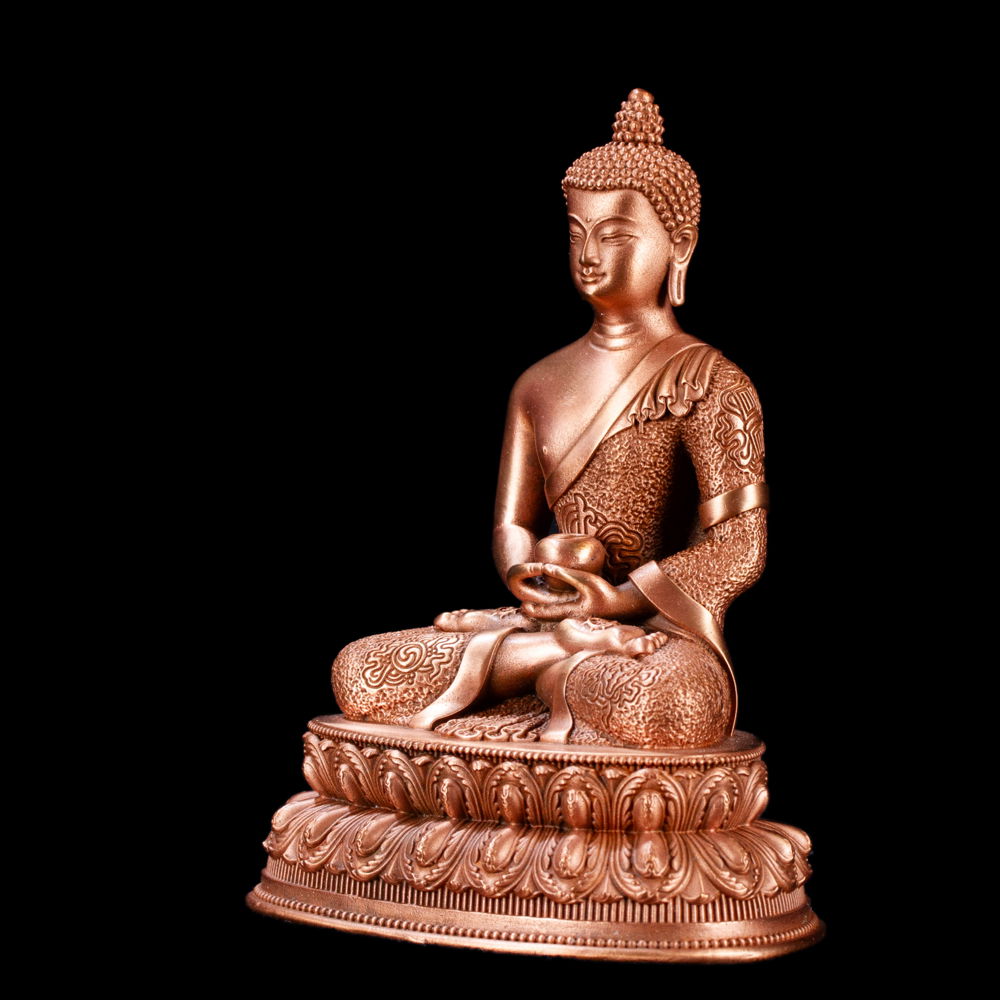 Statue of Buddha Amitabha (aka Opame) made from copper : small perfection, height — 10.5 cm, Buddha Amitabha
