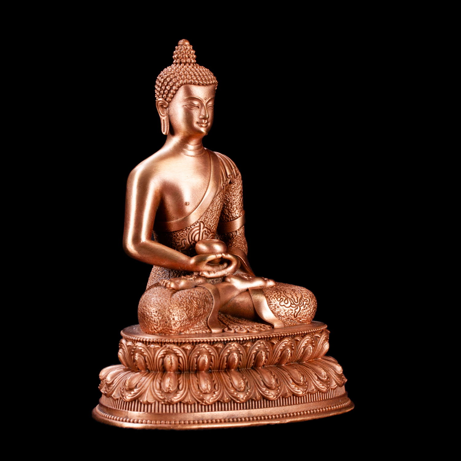 Statue of Buddha Amitabha (aka Opame) made from copper : small perfection, height — 10.5 cm, Buddha Amitabha