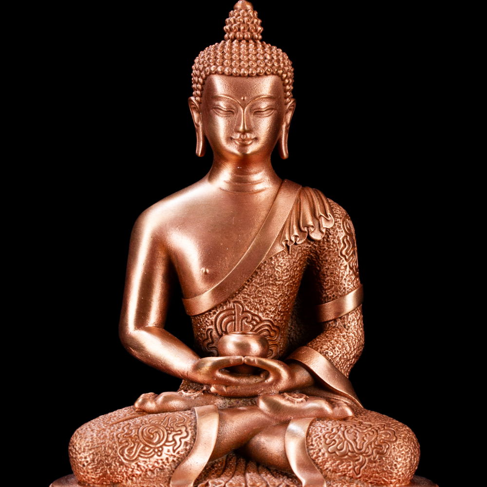 Statue of Buddha Amitabha (aka Opame) made from copper : small perfection, height — 10.5 cm, Buddha Amitabha