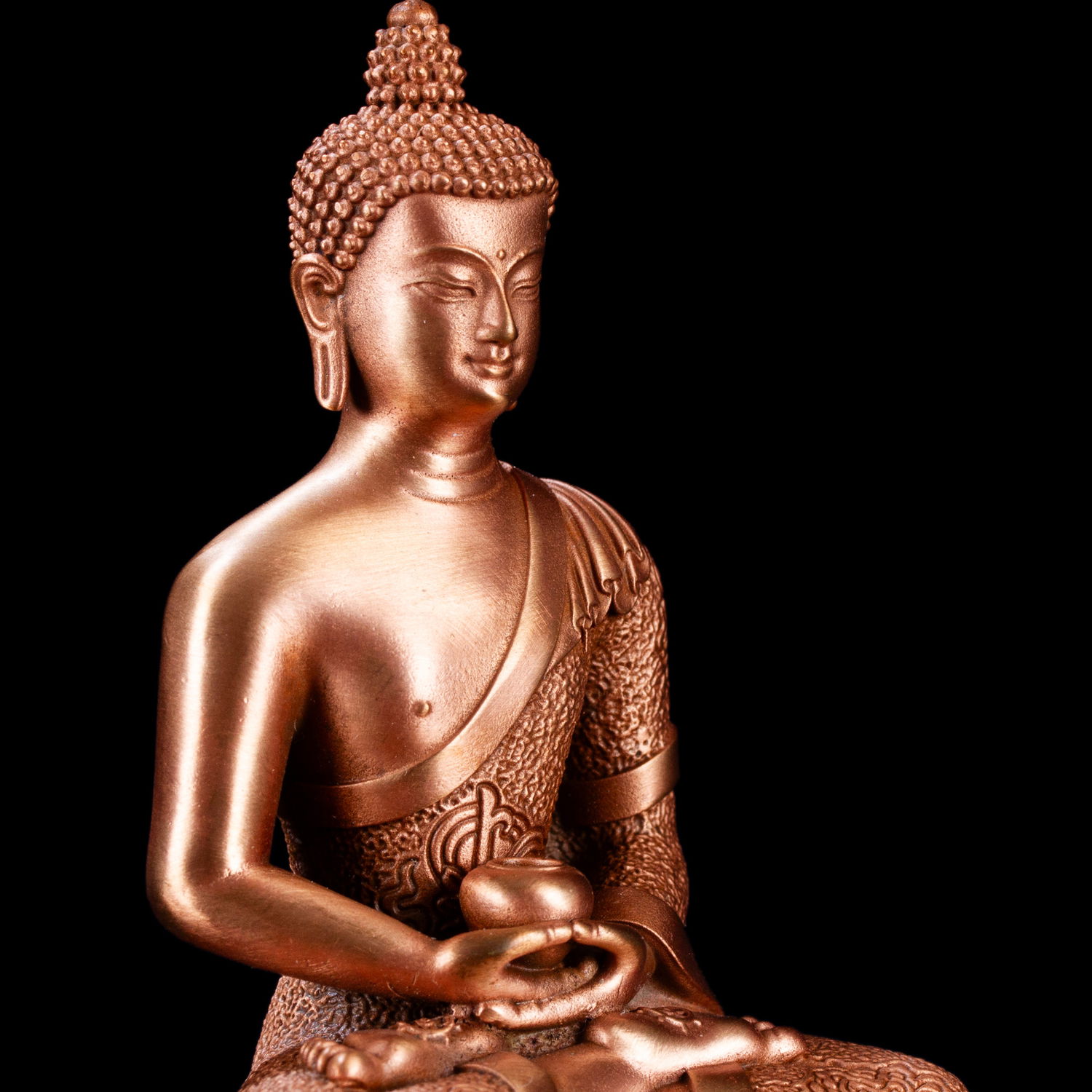 Statue of Buddha Amitabha (aka Opame) made from copper : small perfection, height — 10.5 cm, Buddha Amitabha