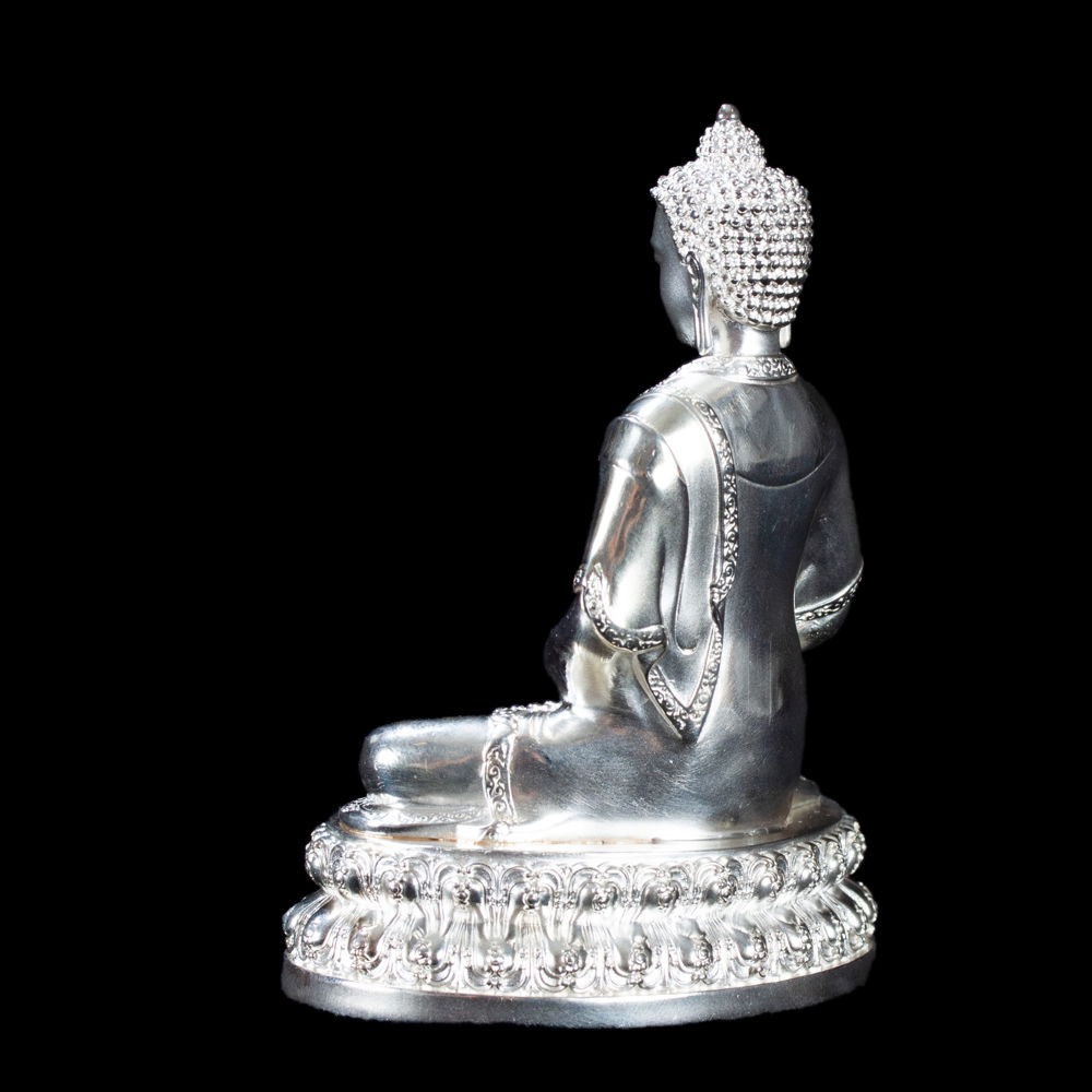 Statue of Buddha Amitabha (aka Opame) made from Sterling Silver : small perfection, height — 10.5 cm, Silver
