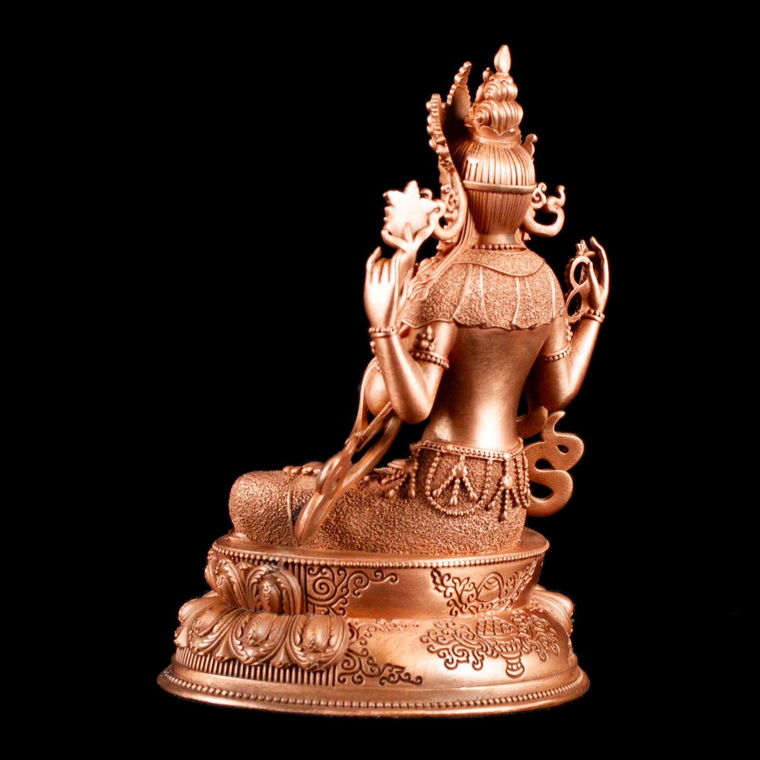 Statue of Avalokitesvara or Chenrezik, a bodhisattva of compassion, small size 10.5 cm, fine carving, Avalokitesvara