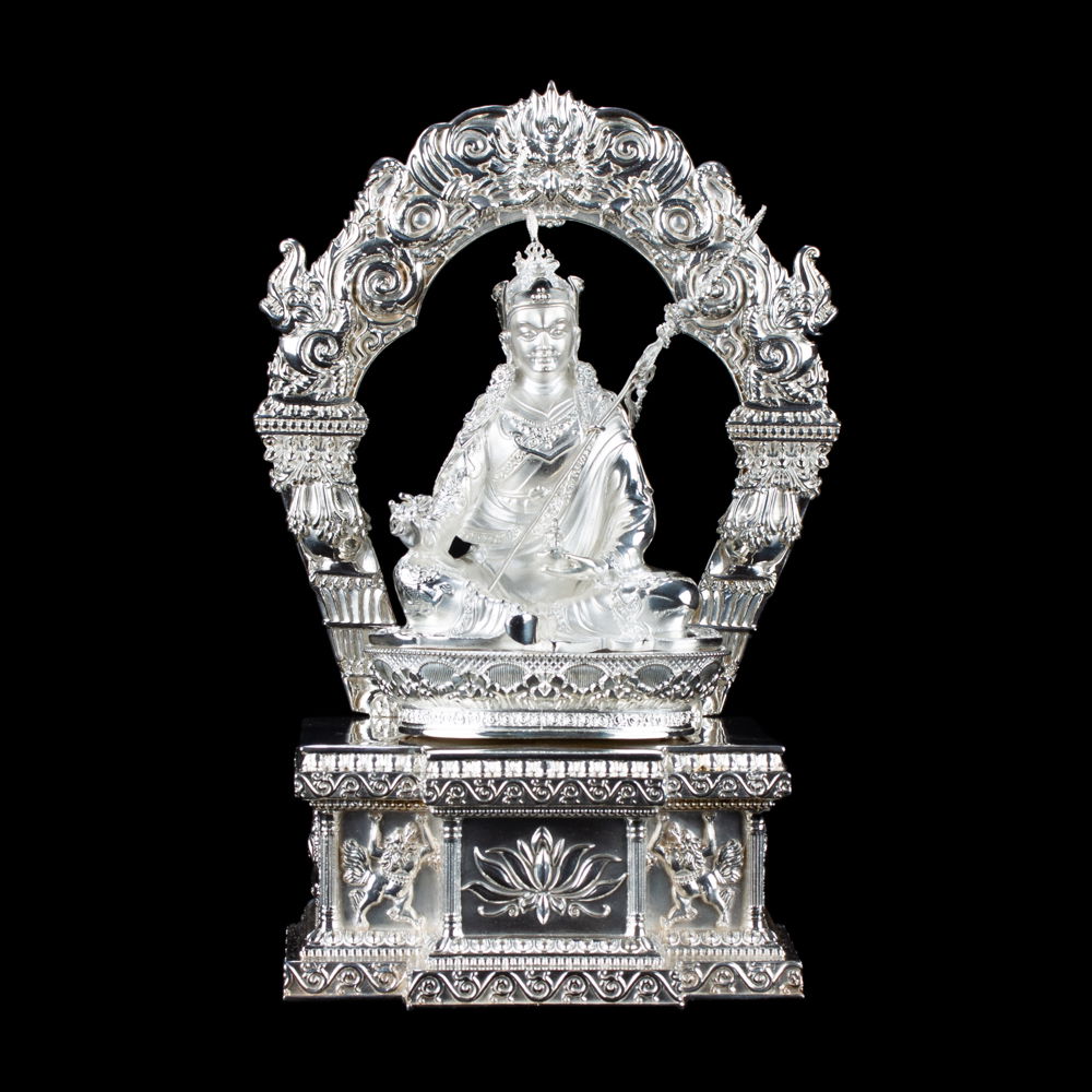 Statue of Green Tara (also known as Drolma) made from Sterling Silver : small perfection, height — 10.5 cm, Silver