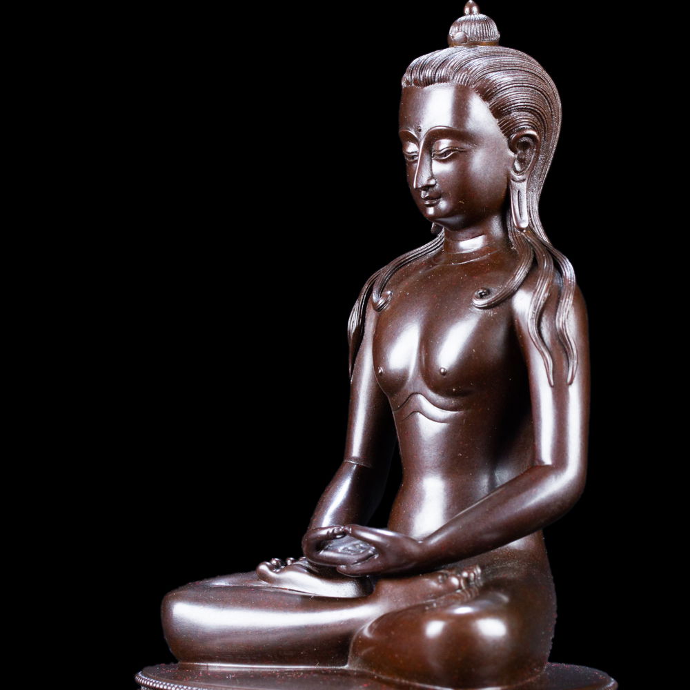 Statue of Buddha Samantabhadra "Kuntu Zangpo" made from copper : small perfection, height — 15.5 cm, Medium, 