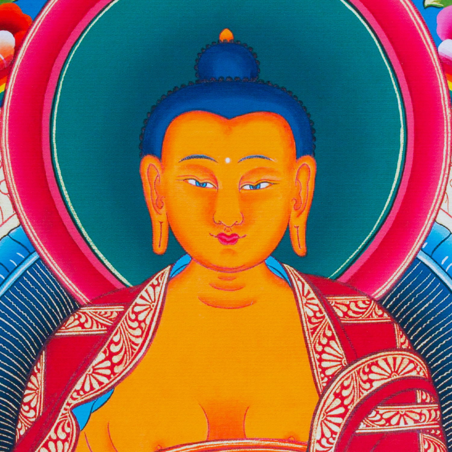 Thangka Buddha Shakyamuni — high quality print on Natural Canvas