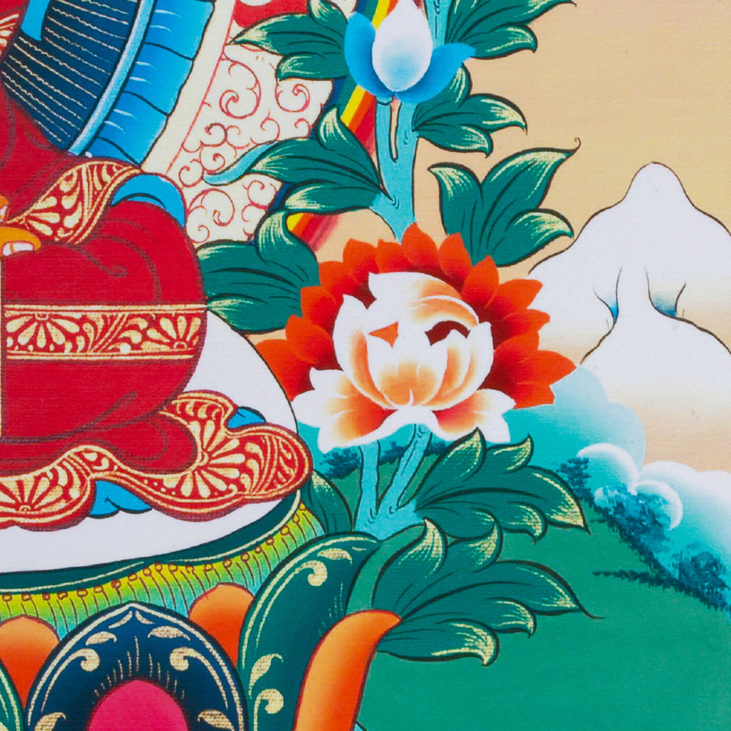 Thangka Buddha Shakyamuni — high quality print on Natural Canvas