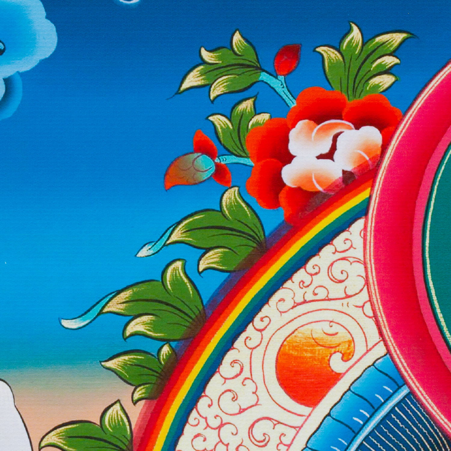 Thangka Buddha Shakyamuni — high quality print on Natural Canvas