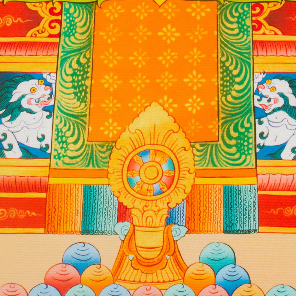 Thangka "Avalokitesvara aka Chenrezig" — high quality print on Natural Canvas
