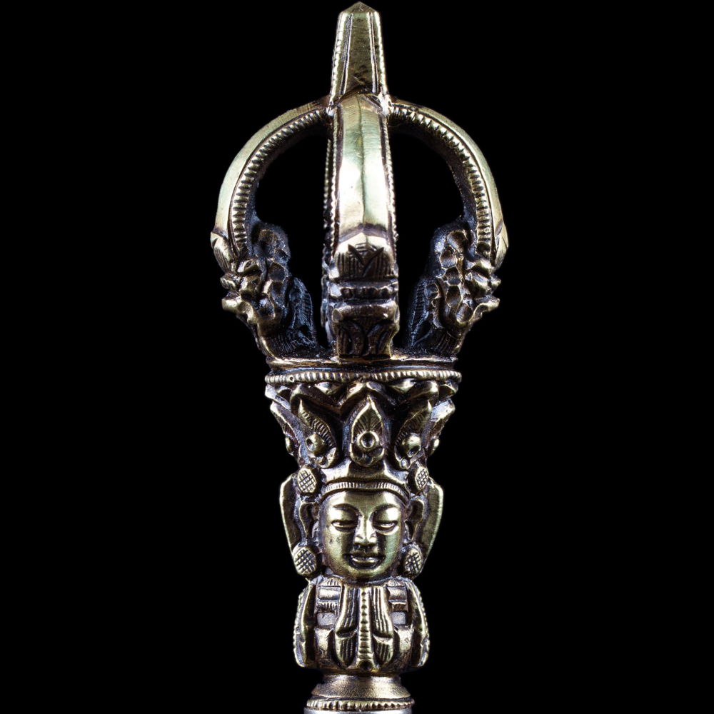 Big-sized Ritual Bell & Dorje made from Bronze / Best quality: Perfect long and clear sound / height — 17.5, diameter — 9.3 cm, Big size