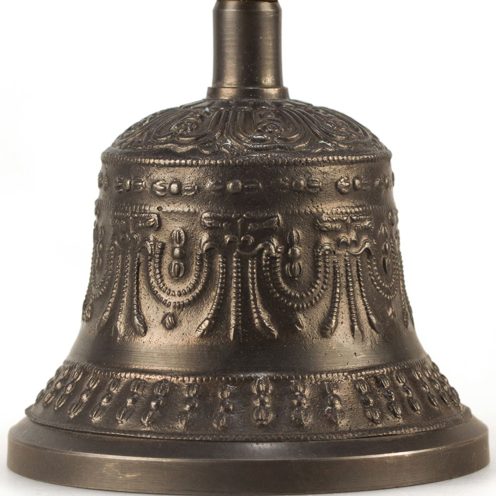 Medium-sized Ritual Bell & Dorje made from Bronze / Best quality: Perfect long and clear sound / height — 15.5, diameter — 8.5 cm