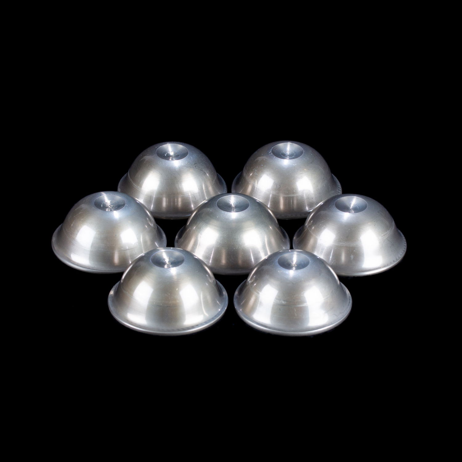 Tibetan offering bowls made from white bronze | Set of 7 pcs, Diameter — 7.3 cm | Best Quality, Set of 7 pcs