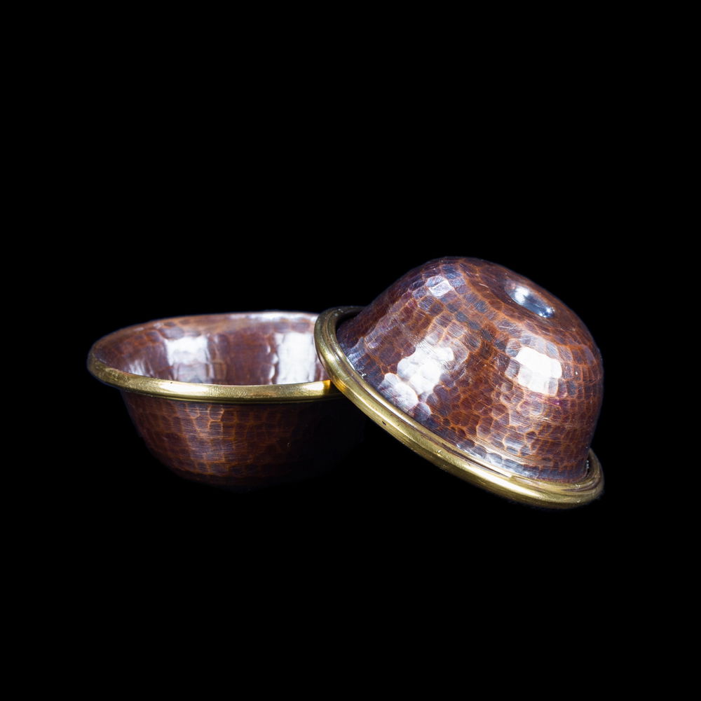 Tibetan offering bowls made from copper | Set of 7 pcs, Diameter — 8.2 cm | Best Quality, Buddhist ritual goods collection, 8.2 cm