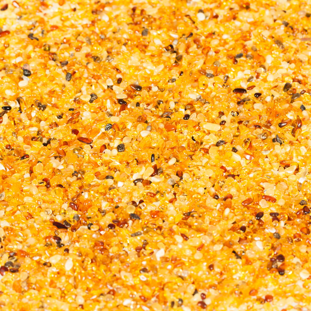 Baltic Amber Crumb — 50 gr | Polished drops of Baltic Amber, size 3-5 mm | Perfect Home Decoration and Important Ritual Substance
