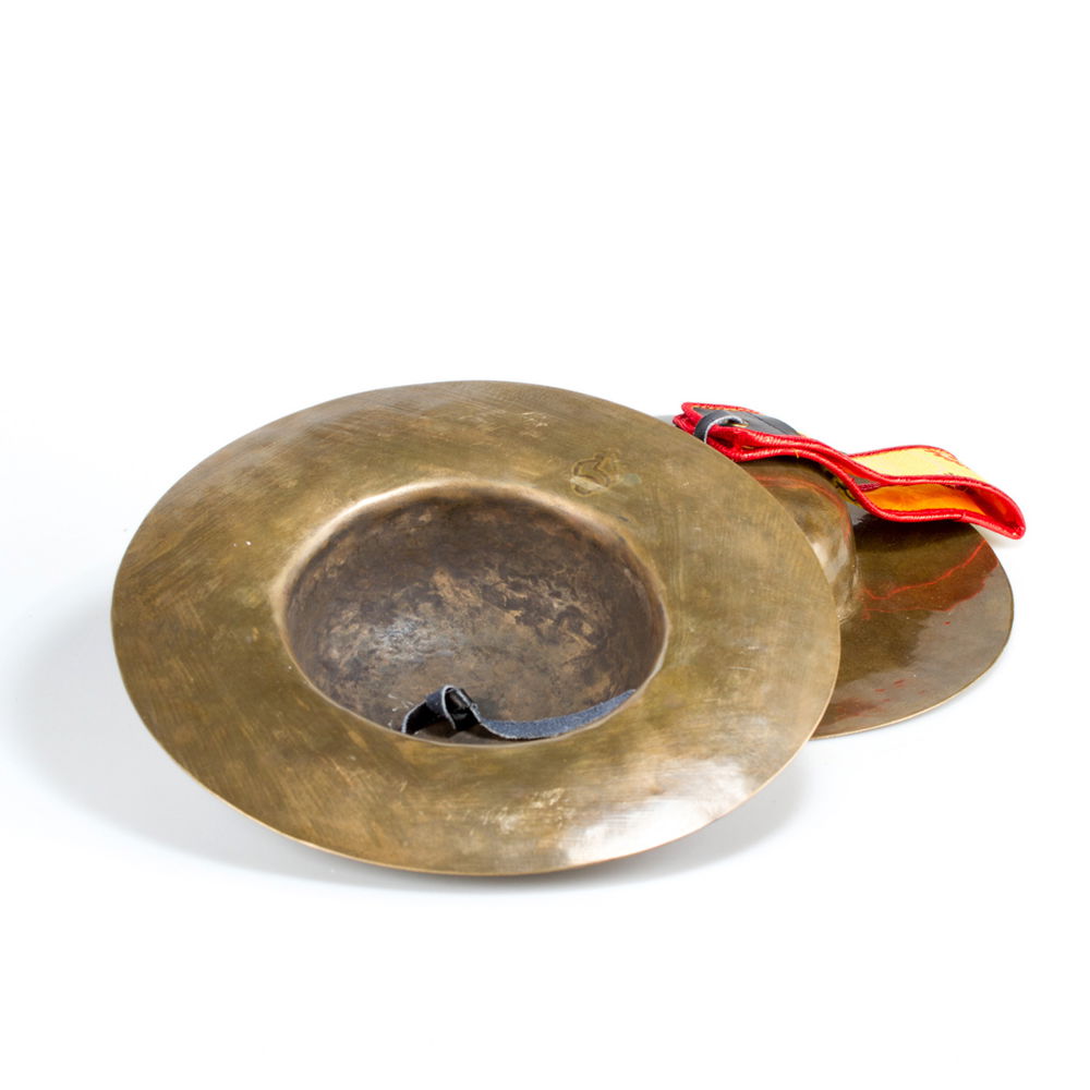 Perfect Tibetan traditional cymbal Rolmo for wrathful deities praying | Buddhist Religious music, diameter — 28.3 cm, Rolmo