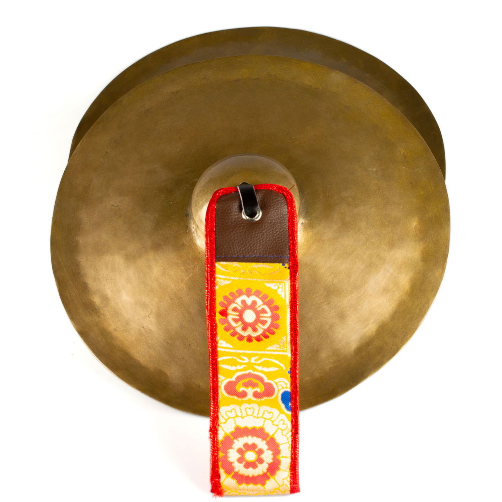 Perfect Tibetan traditional cymbal Silnyen for peaceful deities praying made from High quality alloy | Buddhist Religious music, diameter — 28 cm, Silnyen