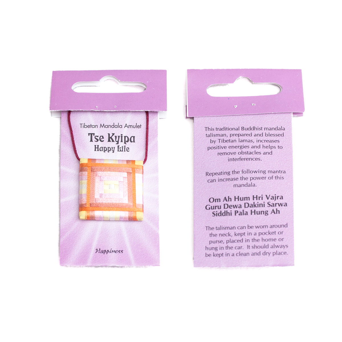 Tibetan traditional Mandala-Talisman "Tse Kyipa" : Happiness, Tse Kyipa