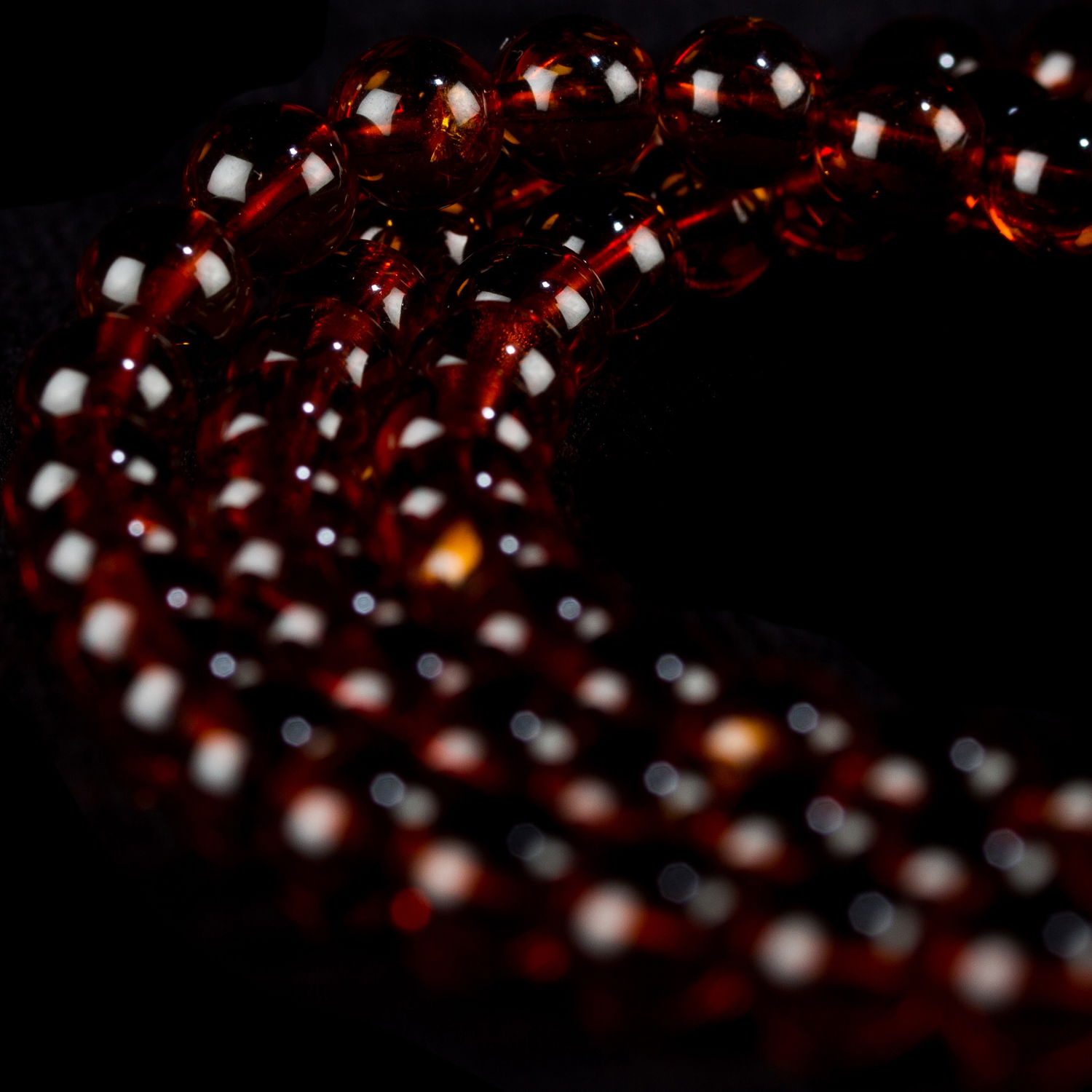 Traditional Tibetan 108-beads Mala, made from Baltic amber | Color — 05, diameter — 5.5 mm | Buddhist malas collection, 5.5 mm