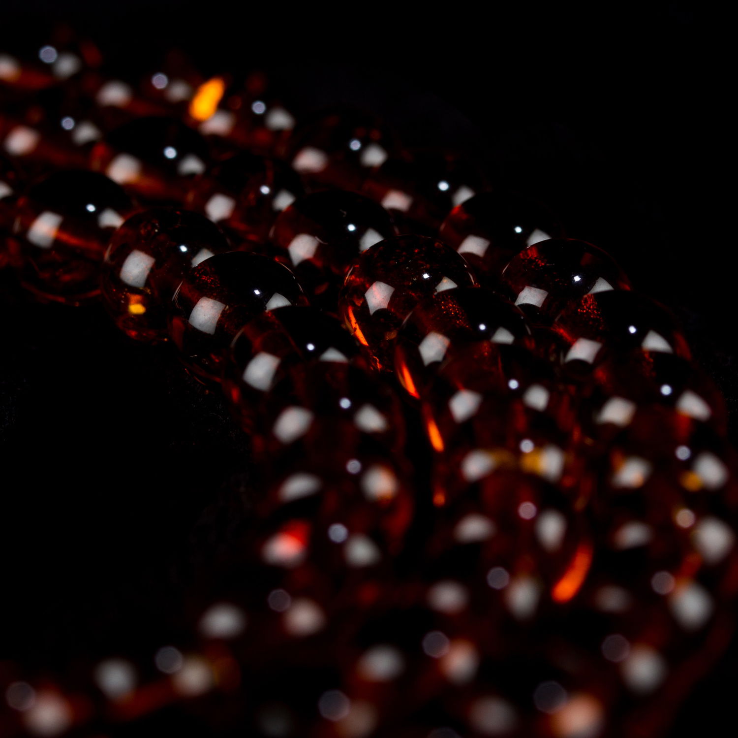 Traditional Tibetan 108-beads Mala, made from Baltic amber | Color — 05, diameter — 5.5 mm | Buddhist malas collection, 5.5 mm
