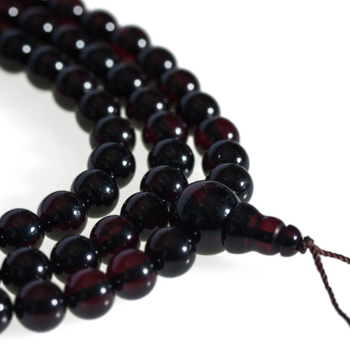 Traditional Tibetan 108-beads Mala, made from Baltic amber | Color — 07, diameter — 8.5 mm | Buddhist malas collection, 8.5 mm