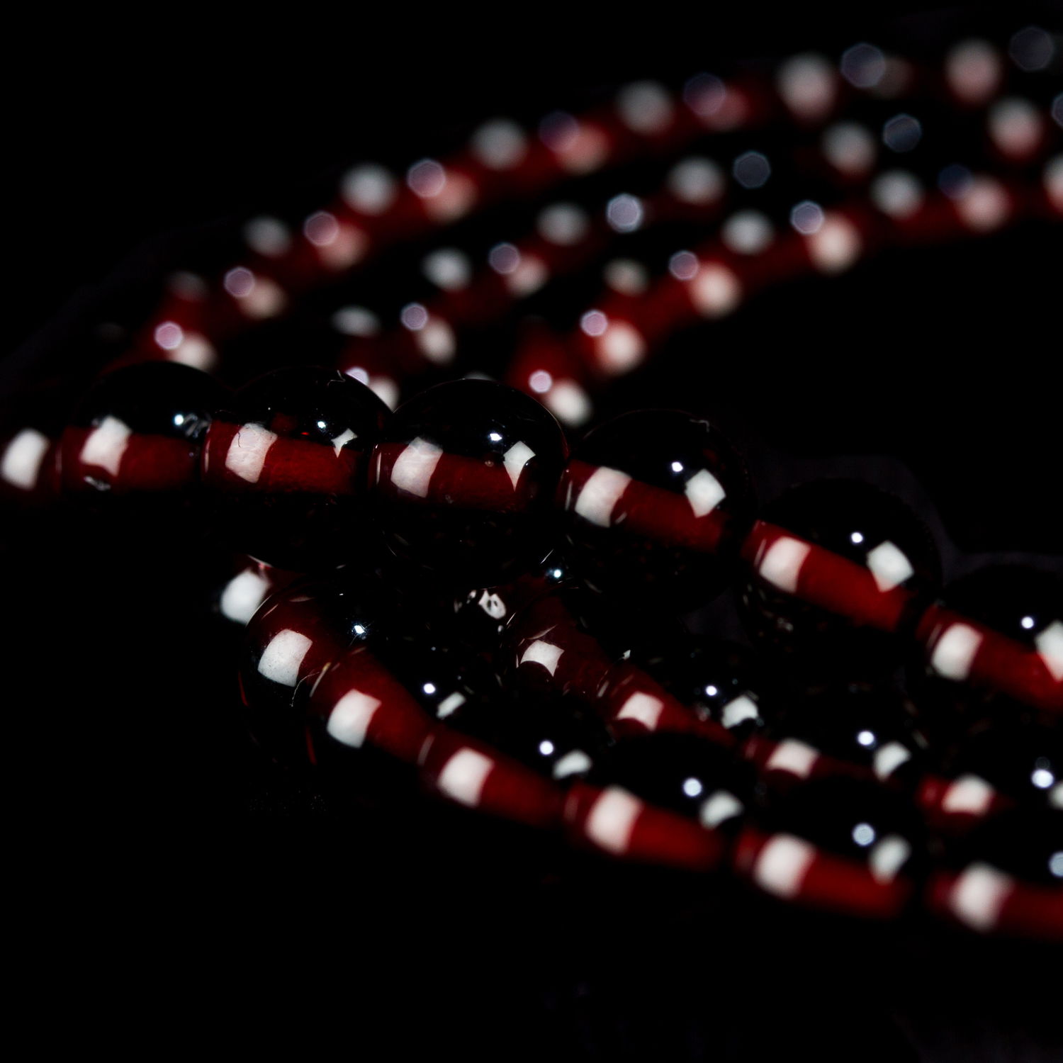 Traditional Tibetan 108-beads Mala, made from Baltic amber | Color — 06, diameter — 6.5 mm | Buddhist malas collection, 6.5 mm