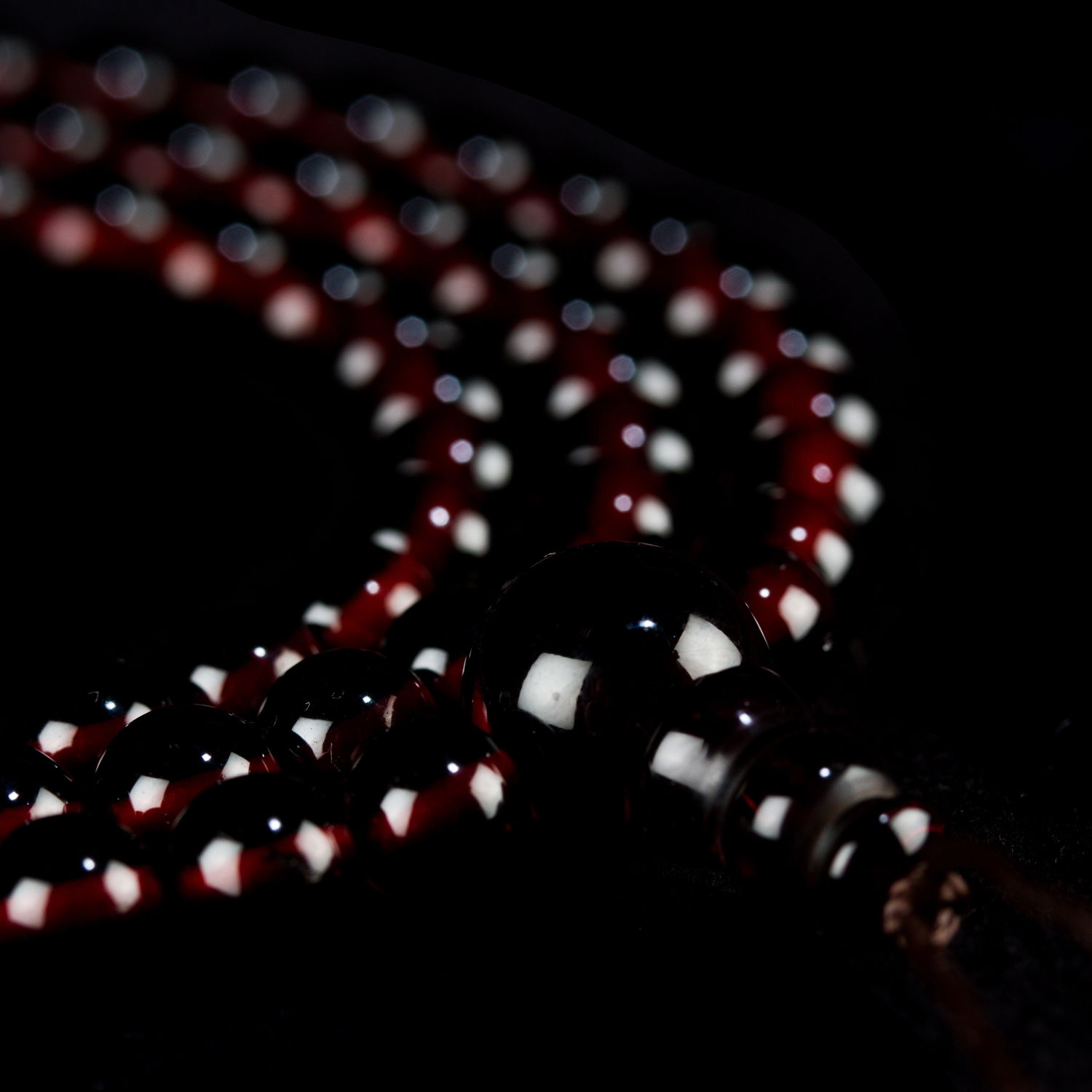 Traditional Tibetan 108-beads Mala, made from Baltic amber | Color — 06, diameter — 6.5 mm | Buddhist malas collection, 6.5 mm