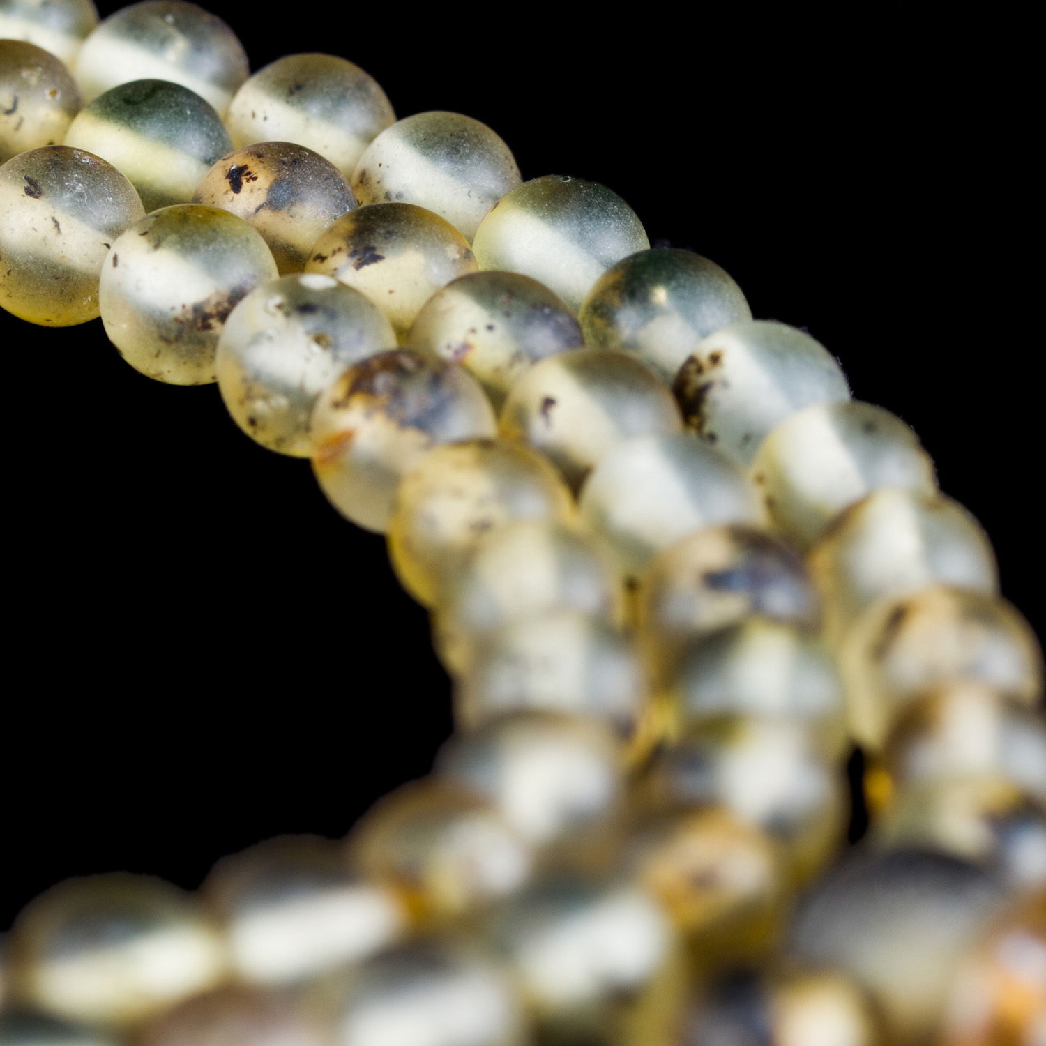 Traditional Tibetan 108-beads Mala, made from Baltic amber | Color — 16, diameter — 6.5 mm | Buddhist malas collection, 6.5 mm, unpolished