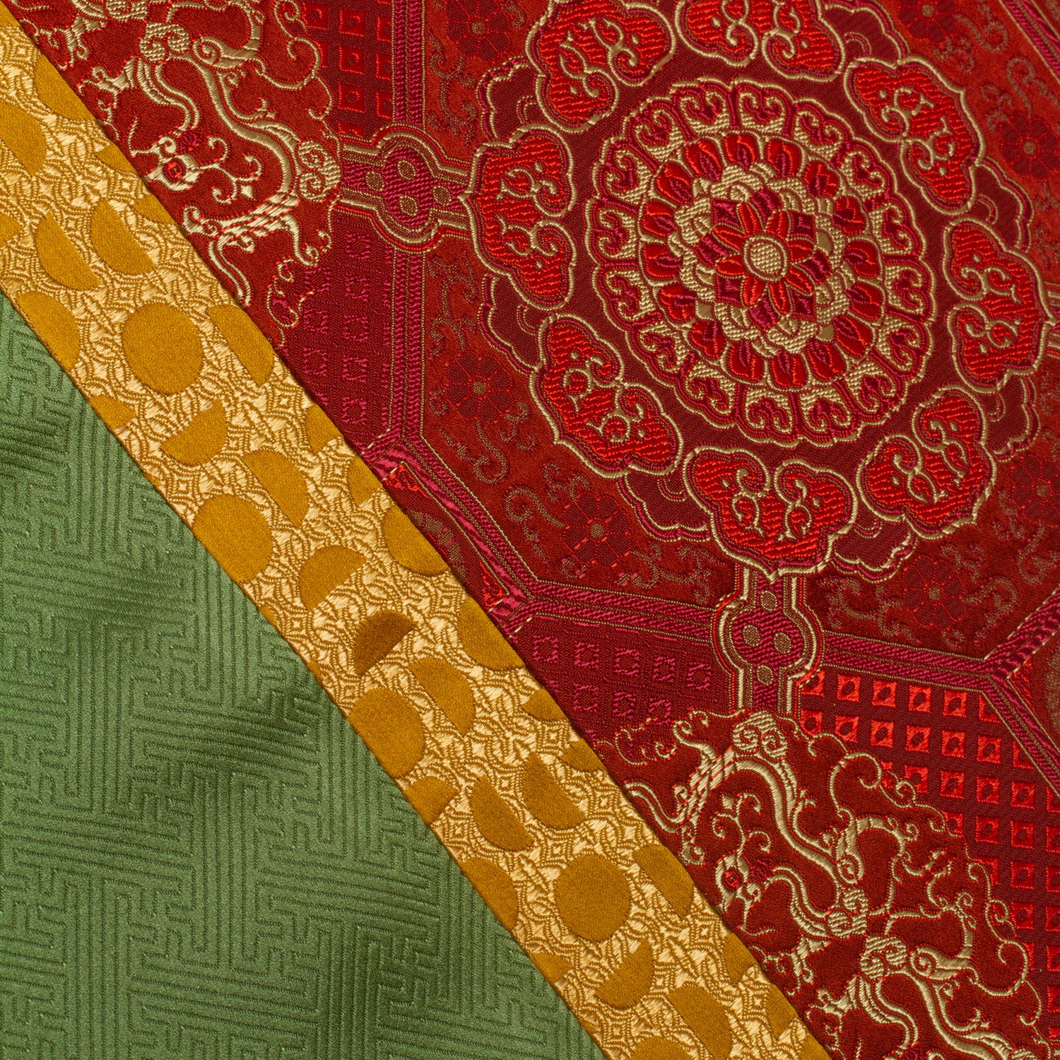 Altar Cover from best quality Natural Viscose (“Artificial Silk”), size 65 x 85 cm | Tibetan Buddhist accessories and home decor, Green