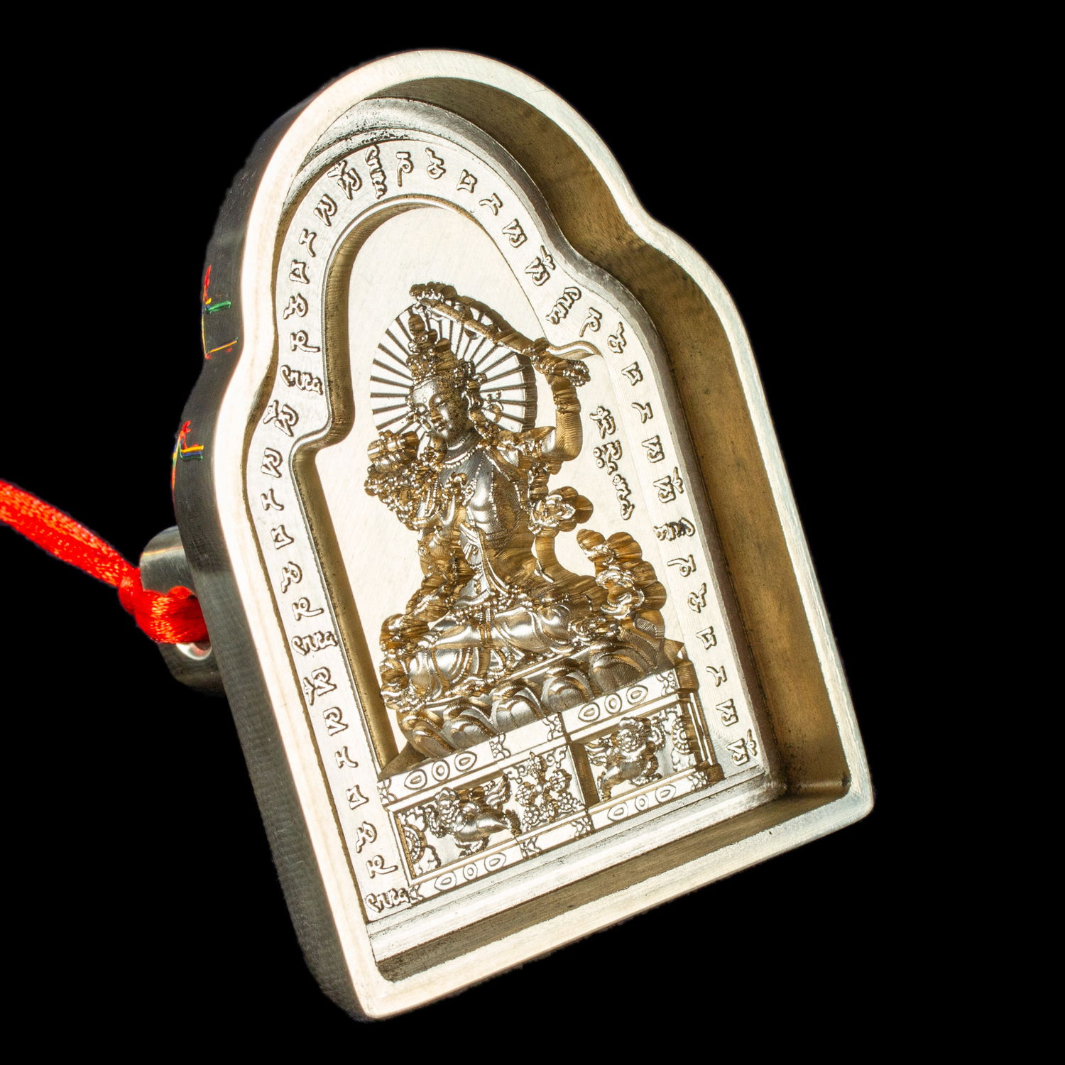 Tsa Tsa "Manjushree", traditional Tibetan mold, big size: height — 9.5 cm width — 7.3 cm | Buddhist art collection, Manjushree