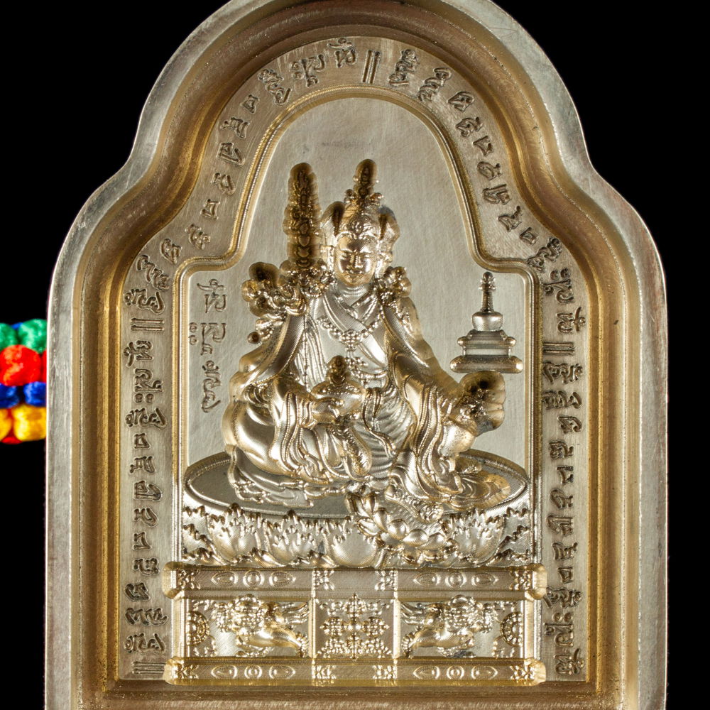 Tsa Tsa "Padmasambhava" (aka Lotus Born, Guru Rinpoche), traditional Tibetan mold, big size: height — 9.5 cm width — 7.3 cm | Buddhist art collection, Padmasambhava